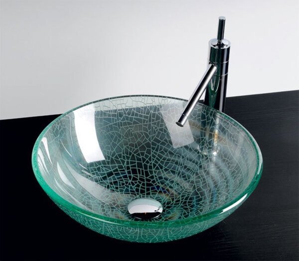 Sapho Sapho, ICE skleněné umyvadlo průměr 42 cm, 2501-04