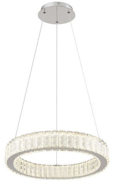 GLOBO 67162-50 MUCKY závěsné svítidlo D500mm LED 50W/2995lm 2700-6000K chromová, průhledná, dálkový ovladač