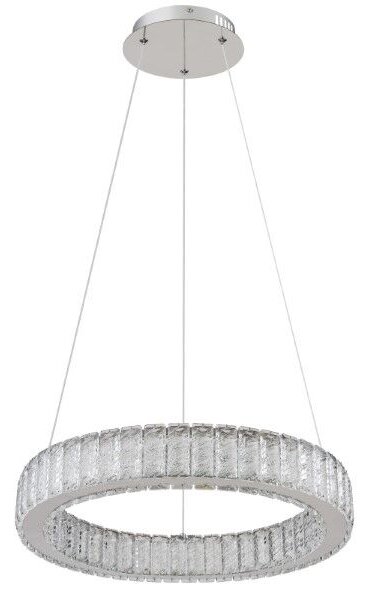 GLOBO 67162-50 MUCKY závěsné svítidlo D500mm LED 50W/2995lm 2700-6000K chromová, průhledná, dálkový ovladač