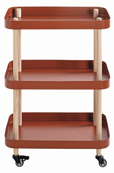 SERVÍROVACÍ VOZÍK, přírodní barvy, červená, barvy buku, 50/30/76 cm - Barové vozíky, Online Only