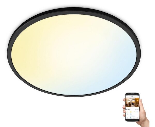 WiZ - LED Stmívatelné stropní svítidlo SUPERSLIM LED/32W/230V černá Wi-Fi WI0061