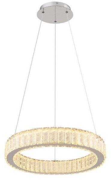 GLOBO 67162-50 MUCKY závěsné svítidlo D500mm LED 50W/2995lm 2700-6000K chromová, průhledná, dálkový ovladač