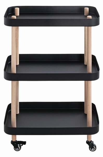 SERVÍROVACÍ VOZÍK, přírodní barvy, černá, barvy buku, 50/30/76 cm - Barové vozíky, Online Only