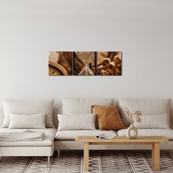 Obraz - přesýpací hodiny (s hodinami) (90x30 cm)