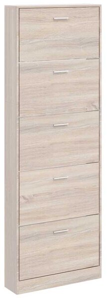 Dřevěný botník s 5 přihrádkami vzhled dubu 241241