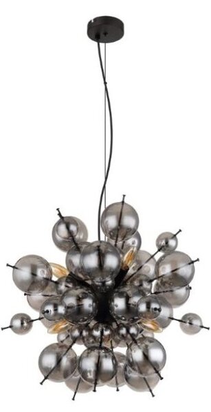 GLOBO 15633HS UDO závěsné svítidlo D550mm 6xE14 černá matná, kouřová