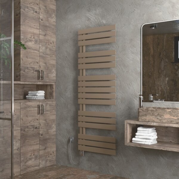 Vertaduro - Koupelnový radiátor s termostatem ZIVA 800W 177x50 cm taupe