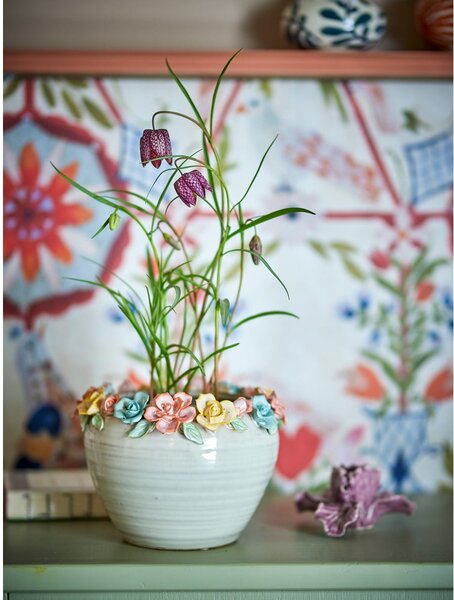 Kameninový ručně malovaný obal na květináč ø 19,5 cm Eanna – Bloomingville