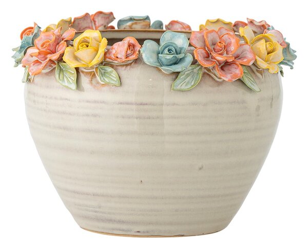 Kameninový ručně malovaný obal na květináč ø 19,5 cm Eanna – Bloomingville