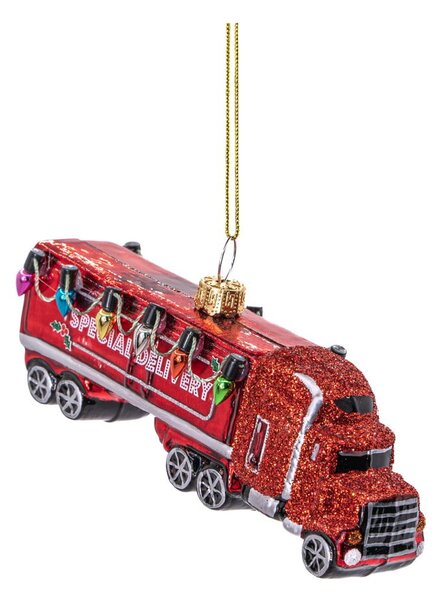 Skleněná ručně vyrobená vánoční ozdoba 12,5 cm Truck – Sass & Belle
