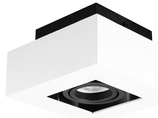 Bílé přisazené bodové svítidlo GU10, 141 × 143 mm
