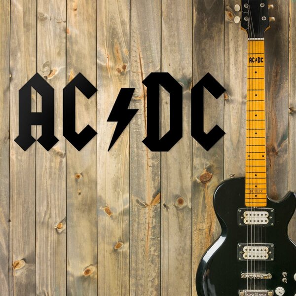 DUBLEZ | Dřevěné logo - Nápis na zeď - AC/DC | Obraz