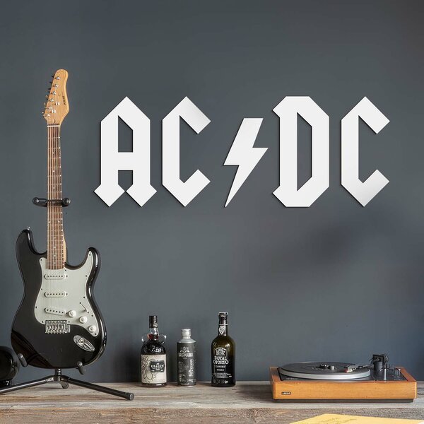 DUBLEZ | Dřevěné logo - Nápis na zeď - AC/DC | Obraz