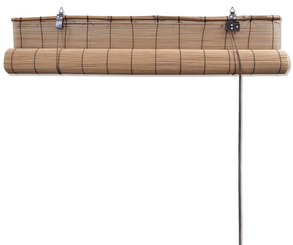 Hnědá bambusová roleta 80 x 160 cm 241326
