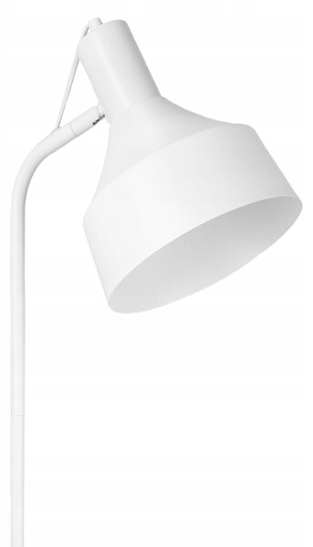 Bílá stojací lampa E27, nastavitelná
