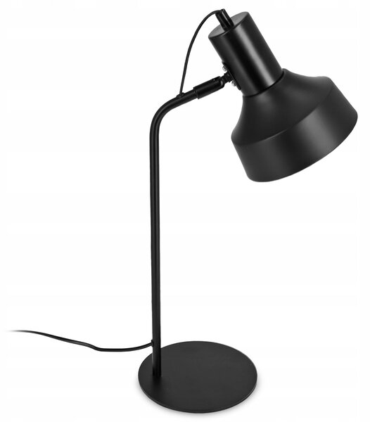 Černá stolní lampa E27, nastavitelná