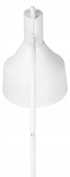 Bílá stojací lampa E27, nastavitelná