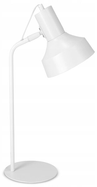 Bílá stolní lampa E27, nastavitelná