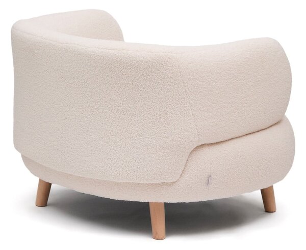 Béžové křeslo z textilie bouclé Luisa – Kave Home
