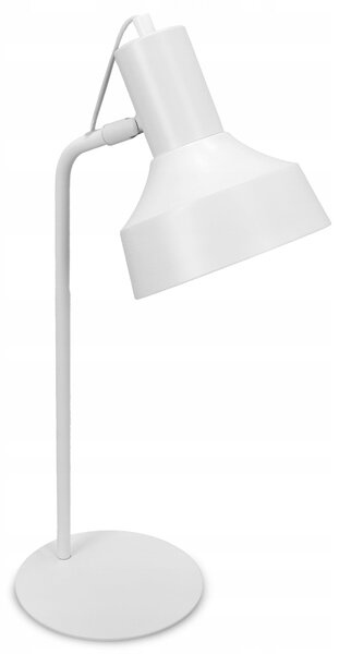 Bílá stolní lampa E27, nastavitelná