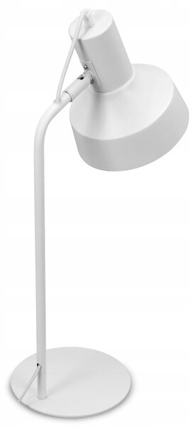 Bílá stolní lampa E27, nastavitelná
