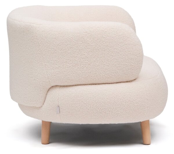 Béžové křeslo z textilie bouclé Luisa – Kave Home