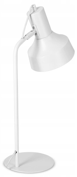 Bílá stolní lampa E27, nastavitelná