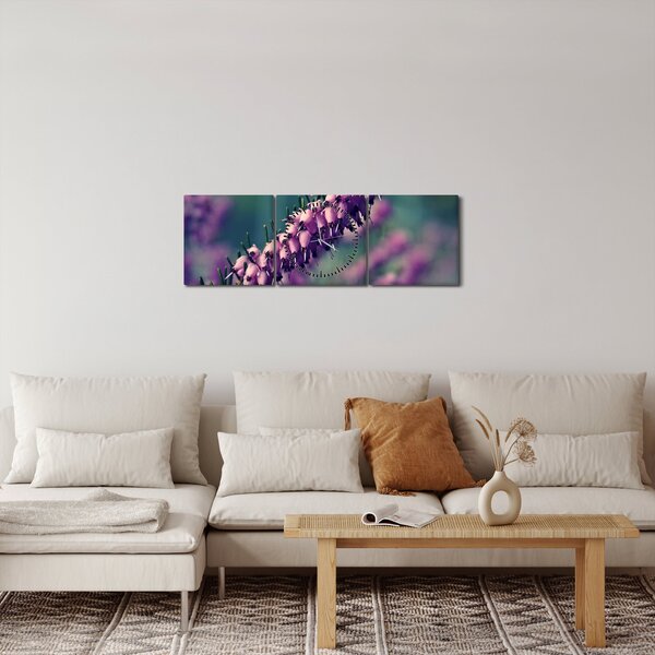 Obraz levandule (s hodinami) (90x30 cm)