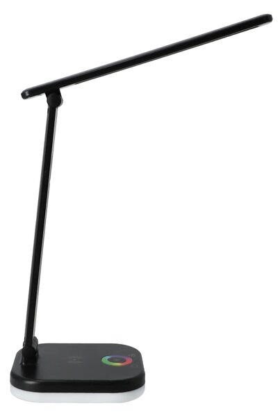 LED stolní lampa, s bezdrátovým nabíjením, s dotykovým ovládáním, USB, teplá bílá