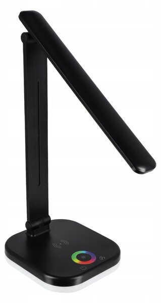 LED stolní lampa, s bezdrátovým nabíjením, s dotykovým ovládáním, USB, teplá bílá