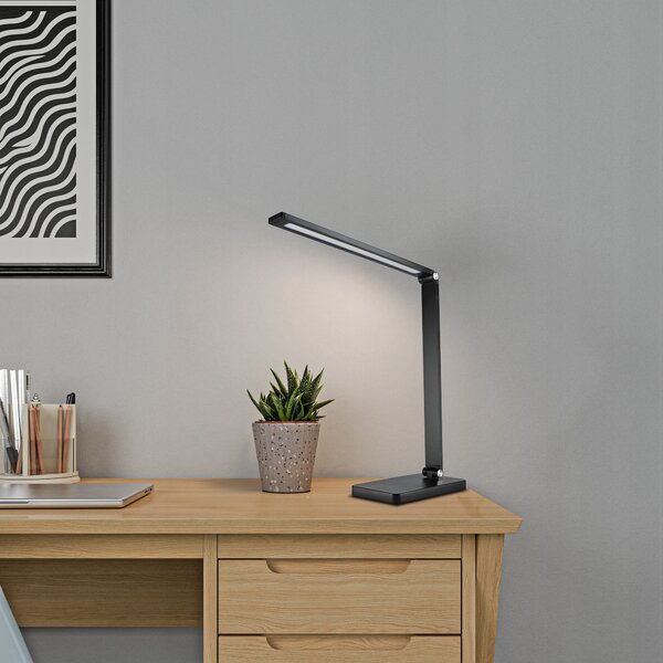 LED stolní lampa 7 W, s bezdrátovým nabíjením, s dotykovým ovládáním, CCT