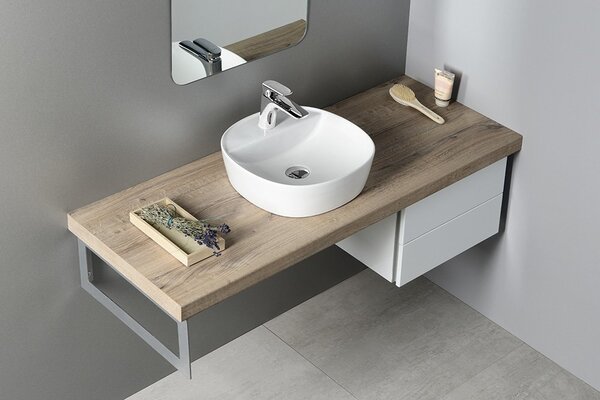 Sapho Sapho, LUGANO keramické umyvadlo 40x12 cm, na desku, AR491
