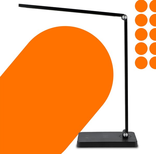 LED stolní lampa 7 W, s bezdrátovým nabíjením, s dotykovým ovládáním, CCT