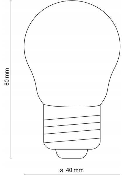 LED Žárovka AMBER G45 E27/4,5W/230V 2200K
