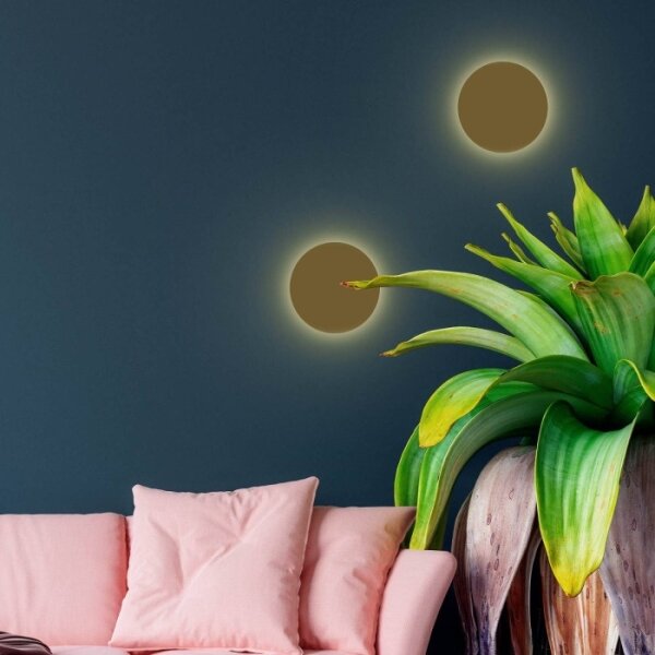 Nástěnné svítidlo LUNA 2xG9/8W/230V pr. 20 cm zlatá