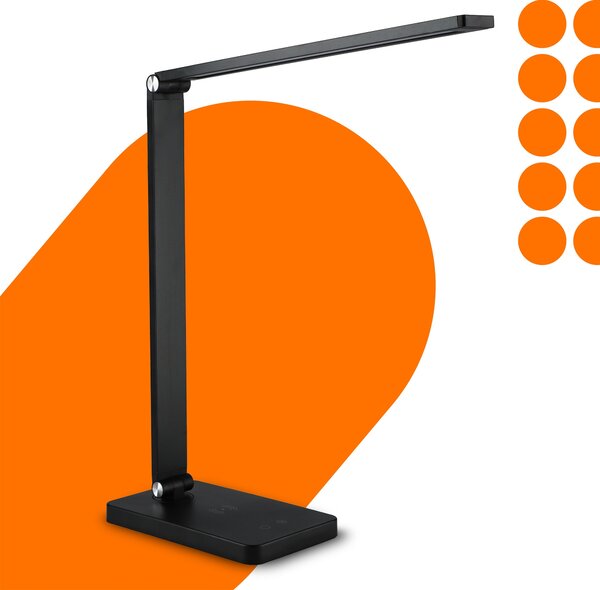 LED stolní lampa 7 W, s bezdrátovým nabíjením, s dotykovým ovládáním, CCT