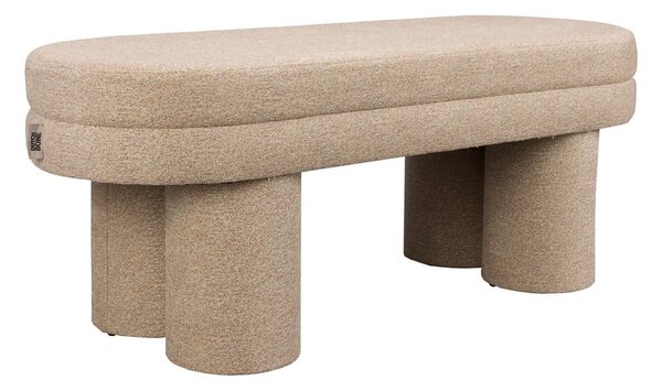 Béžová lavice z textilie bouclé Fern – Dutchbone