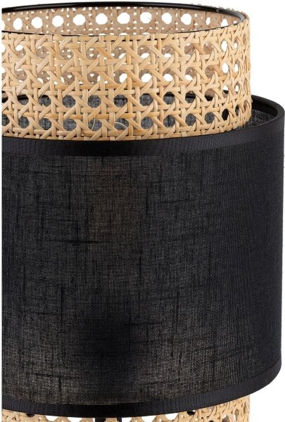 Stolní lampa BOHO 1xE27/15W/230V černá/ratan