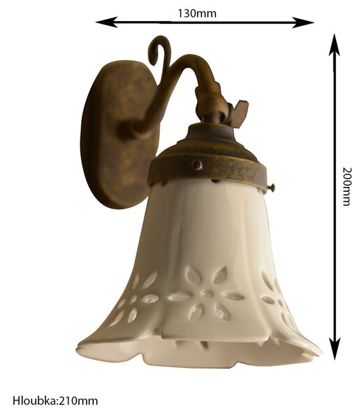 Sapho Sapho, MARSALA svítidlo E14, 40W, 230V, keramické stínítko, bronz, MC077