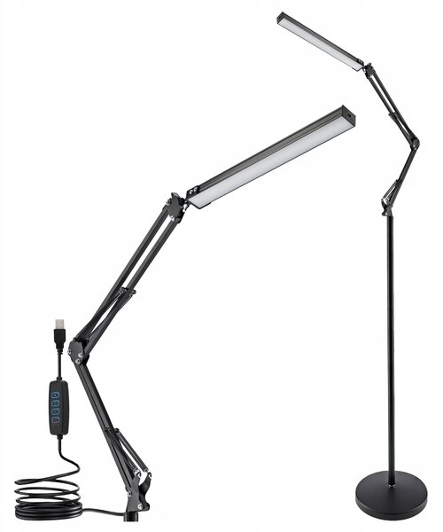 LED stojací lampa 10 W, 3 režimy barvy světla, 350 lm, teplá bílá