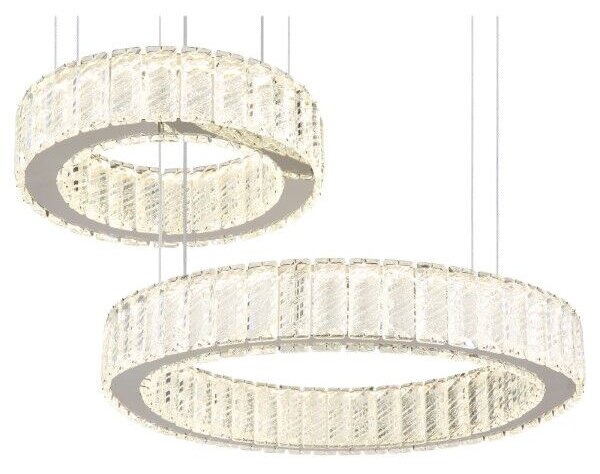GLOBO 67162-80 MUCKY závěsné svítidlo LED 80W/4405lm 2700-6000K chromová, průhledná, dálkový ovladač