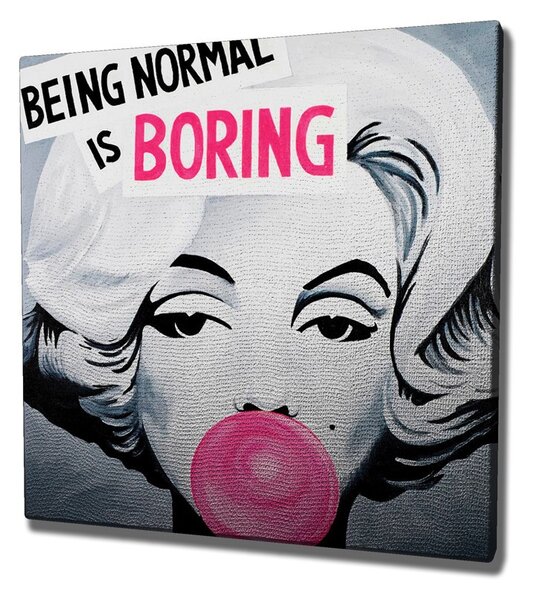 Wallity Obraz na plátně Being normal is boring KC237 45x45 cm