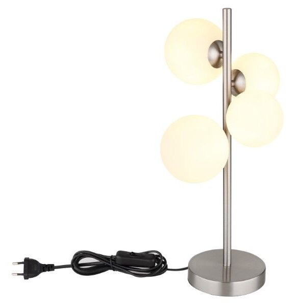 GLOBO 56140-4T RIHA stolní lampa V510mm 4xG9 matný nikl, bílá