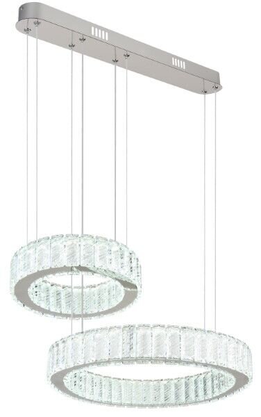 GLOBO 67162-80 MUCKY závěsné svítidlo LED 80W/4405lm 2700-6000K chromová, průhledná, dálkový ovladač