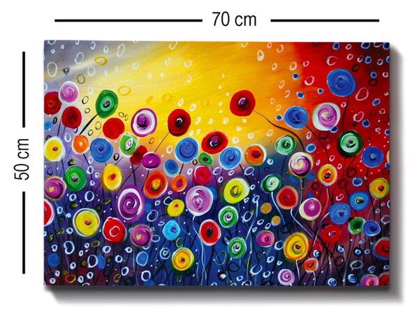 Wallity Obraz na plátně Abstraction field 50x70 cm