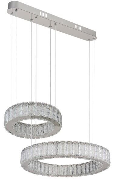GLOBO 67162-80 MUCKY závěsné svítidlo LED 80W/4405lm 2700-6000K chromová, průhledná, dálkový ovladač