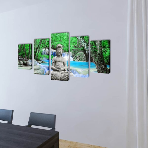 Sada obrazů, tisk na plátně, Buddha, 200 x 100 cm 241589