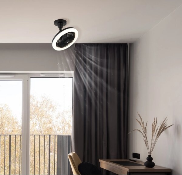 Globo 03680S - LED Stm stropní ventilátor LIDEA LED/20W/230V 3000-6500K černá+DO