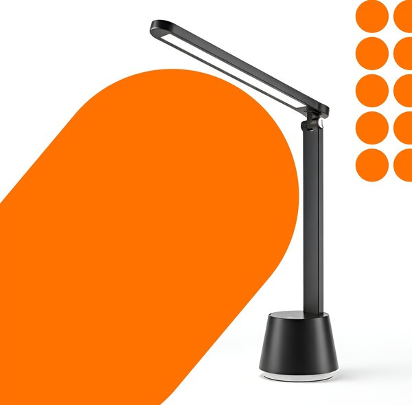 LED stolní lampa 10 W, s dotykovým ovládáním, stmívatelná, nastavitelná, 350 lm, IP20