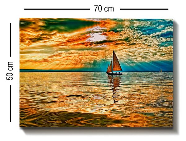 Wallity Obraz na plátně Boat trip 30x70 cm